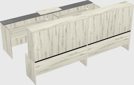 Shared u-shaped reception desks