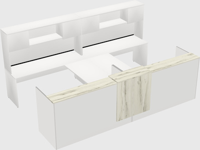 Shared u-shaped reception desks