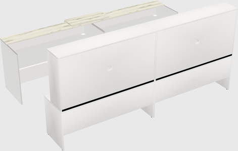 Shared u-shaped reception desks