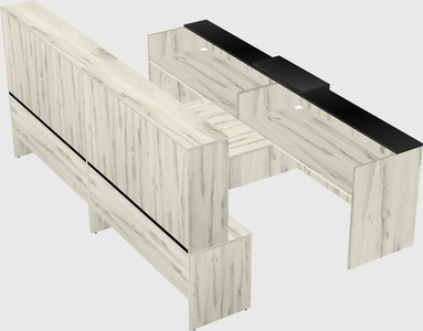 Shared u-shaped reception desks