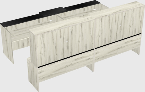 Shared u-shaped reception desks
