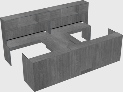 Shared u-shaped reception desks