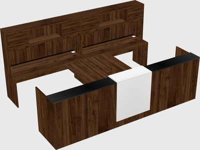 Shared u-shaped reception desks