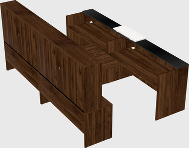 Shared u-shaped reception desks