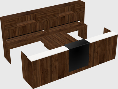 Shared u-shaped reception desks