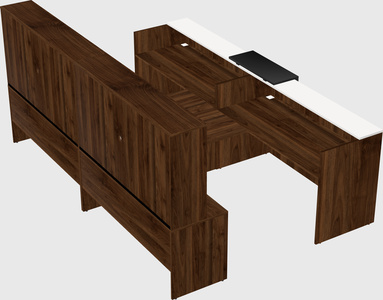 Shared u-shaped reception desks