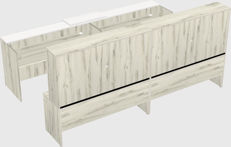 Shared u-shaped reception desks