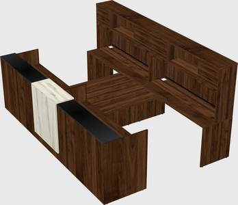 Shared u-shaped reception desks