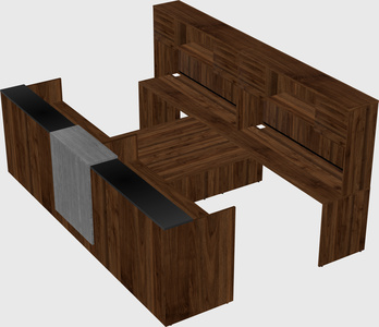 Shared u-shaped reception desks