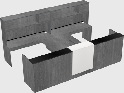 Shared u-shaped reception desks