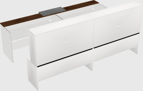 Shared u-shaped reception desks