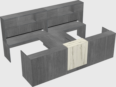 Shared u-shaped reception desks