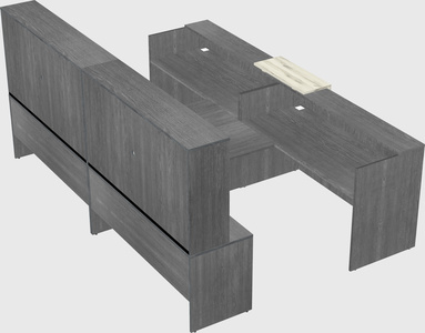 Shared u-shaped reception desks