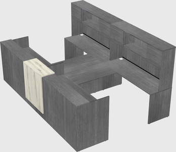 Shared u-shaped reception desks