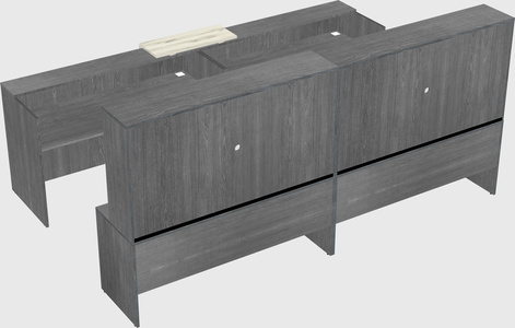 Shared u-shaped reception desks