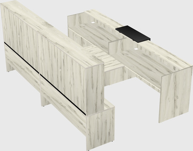 Shared u-shaped reception desks