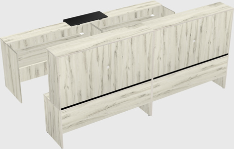 Shared u-shaped reception desks