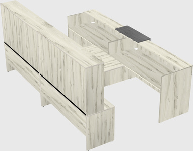 Shared u-shaped reception desks