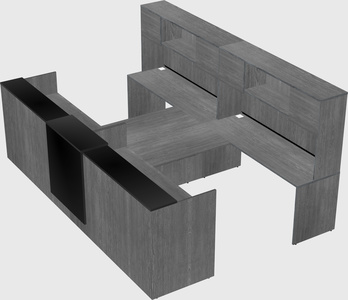 Shared u-shaped reception desks