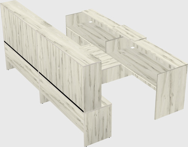 Shared u-shaped reception desks