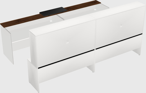 Shared u-shaped reception desks