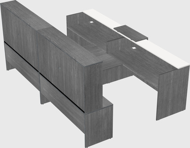 Shared u-shaped reception desks