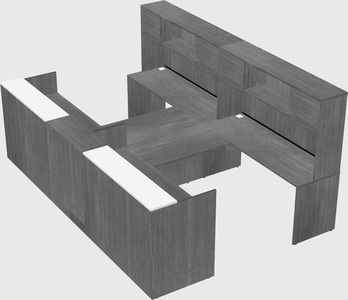 Shared u-shaped reception desks
