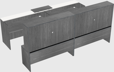 Shared u-shaped reception desks