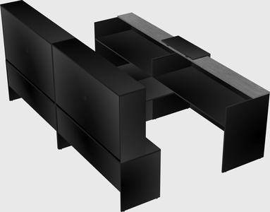 Shared u-shaped reception desks