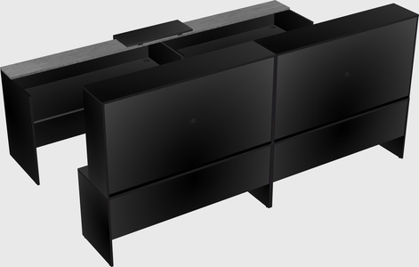 Shared u-shaped reception desks