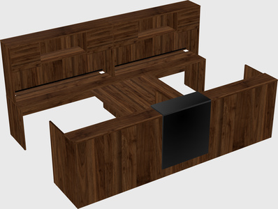 Shared u-shaped reception desks