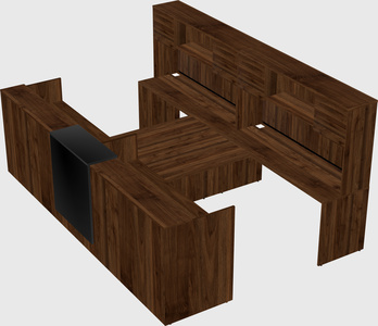 Shared u-shaped reception desks