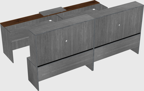 Shared u-shaped reception desks