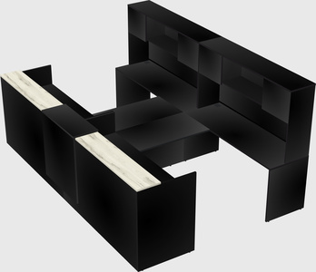 Shared u-shaped reception desks