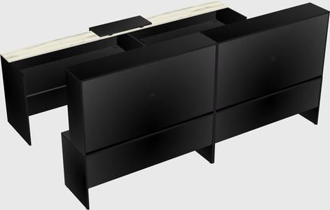 Shared u-shaped reception desks