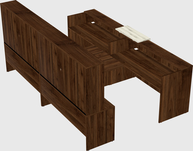 Shared u-shaped reception desks