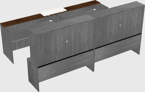 Shared u-shaped reception desks