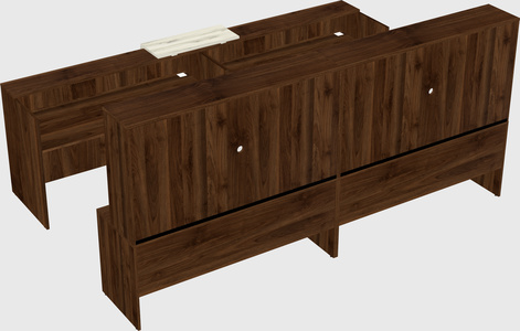 Shared u-shaped reception desks