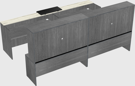 Shared u-shaped reception desks
