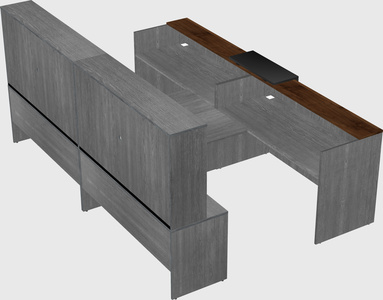 Shared u-shaped reception desks
