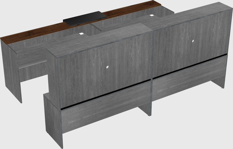 Shared u-shaped reception desks