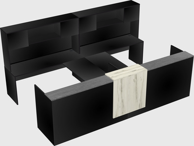 Shared u-shaped reception desks