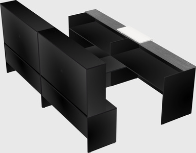 Shared u-shaped reception desks