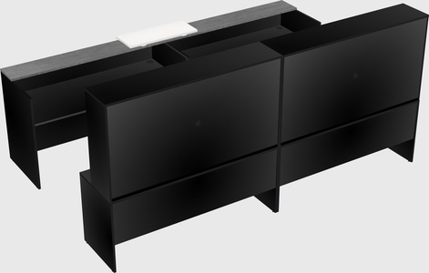 Shared u-shaped reception desks