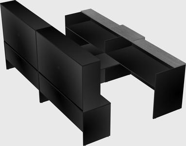 Shared u-shaped reception desks