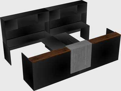 Shared u-shaped reception desks