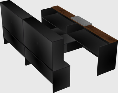 Shared u-shaped reception desks