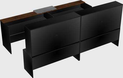 Shared u-shaped reception desks