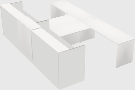 Shared u-shaped reception desks