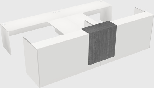 Shared u-shaped reception desks